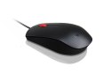 Mysz Lenovo Essential USB przewodowa ergonomiczna czarna 1600 DPI