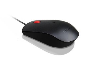 Mysz Lenovo Essential USB przewodowa ergonomiczna czarna 1600 DPI