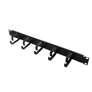 Organizer okablowania 19' LogiLink 1U czarny z 5 uchwytami