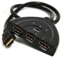 Przełącznik HDMI Gembird 3 porty czarny 3x HDMI 1x HDMI
