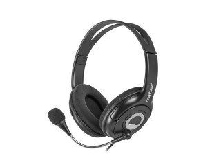 Słuchawki Natec Bear 2 czarne nauszne z mikrofonem stereo