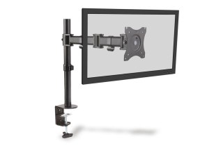 Stojak biurkowy Digitus 1xLCD uchylno-obrotowy 360 do 27'' czarny