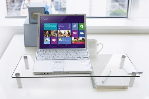 Podstawka pod monitor Digitus szklana 56x21cm ergonomiczna do 20kg