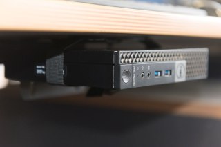 Uchwyt do montażu MiniPC VESA 75x75 100x100 czarny maks obciążenie 5kg