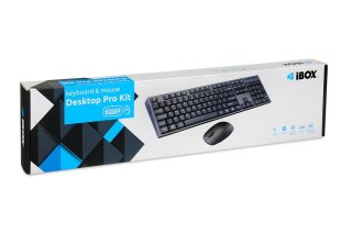 Zestaw bezprzewodowa klawiatura mysz IBOX IKMS606W czarny multimedialne biuro