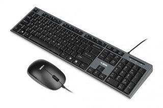 Zestaw klawiatura mysz IBOX IKMS606 USB 2.0 czarny optyczny 800 DPI