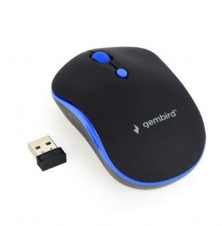 Mysz Gembird MUSW-4B-03-B bezprzewodowa optyczna czarno-niebieska 800 1600 DPI ergonomiczna