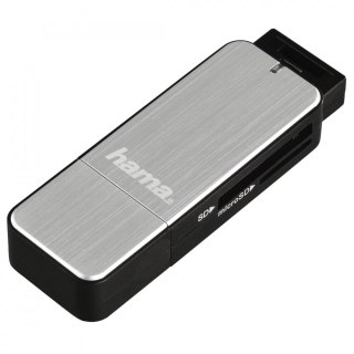 Czytnik kart SD microSD USB 3.0 srebrny wydajny transfer z LED
