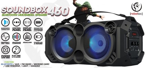 Głośnik Bluetooth Rebeltec SoundBox 460 mobilny z RGB i mocą 40W