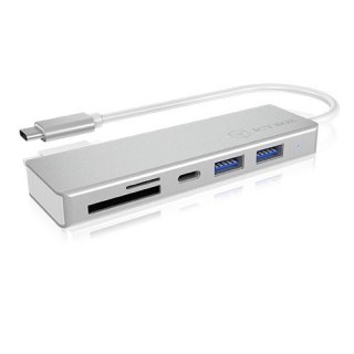 HUB USB IcyBox 3.0 typu C z 3 portami i czytnikiem kart pamięci
