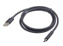 Kabel USB 2.0 Type C BM/CM 1 m czarny do smartfona i komputera