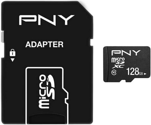 Karta pamięci MicroSDXC PNY 128GB Performance Plus szybka zawartość