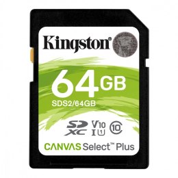 Karta pamięci Kingston SD 64GB Canvas Select Plus R100MB/s UHS-I