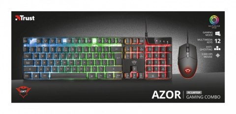 Klawiatura i mysz Trust GXT 838 Azor gaming combo podświetlana