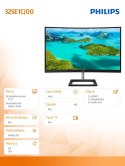 Monitor Philips 325E1C 31.5 cala Curved VA HDMI DP ultra szeroki kolor