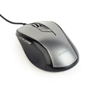 Mysz optyczna Gembird MUS-6B-01-BG USB czarno-szara kompaktowa biurowa