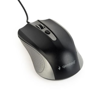 Mysz optyczna USB Gembird szaro-czarna kompaktowa do biura