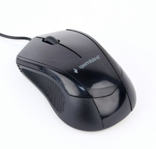 Mysz optyczna Gembird MUS-3B-02 czarna kompaktowa do notebooka
