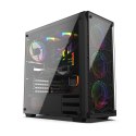 Obudowa KRUX Leda RGB midi tower z hartowanym szkłem i wentylatorami