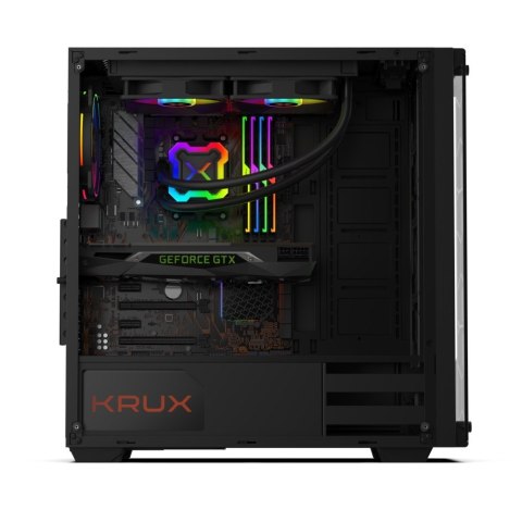 Obudowa KRUX Leda RGB midi tower z hartowanym szkłem i wentylatorami