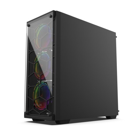 Obudowa KRUX Leda RGB midi tower z hartowanym szkłem i wentylatorami