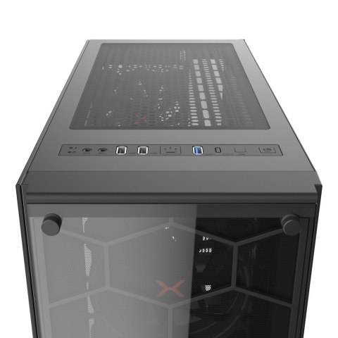 Obudowa KRUX Leda RGB midi tower z hartowanym szkłem i wentylatorami