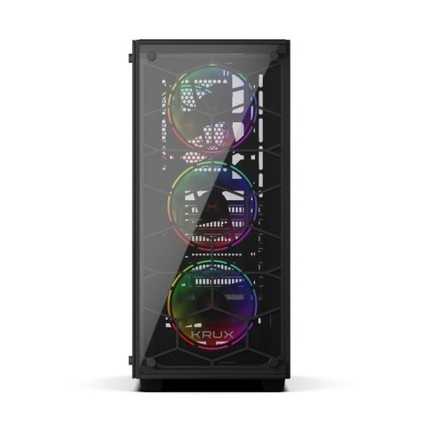 Obudowa KRUX Leda RGB midi tower z hartowanym szkłem i wentylatorami