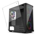 Obudowa KRUX Leda RGB midi tower z hartowanym szkłem i wentylatorami