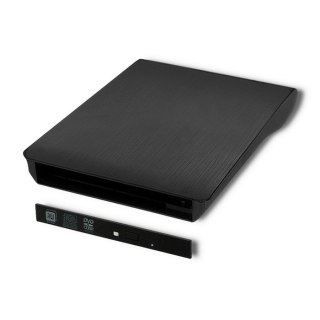 Kieszeń na napęd optyczny Qoltec CD/DVD SATA USB3.0 9.5mm