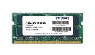 Pamięć Patriot Ultrabook DDR3 SODIMM 8GB 1600MHz wydajna