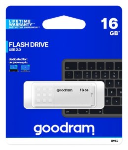 Pendrive GOODRAM UME2 16GB USB 2.0 biały pamięć z praktycznym designem