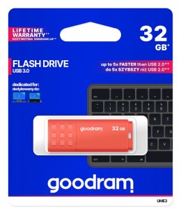 Pendrive GOODRAM UME3 32GB USB 3.0 pomarańczowy z szybkim odczytem