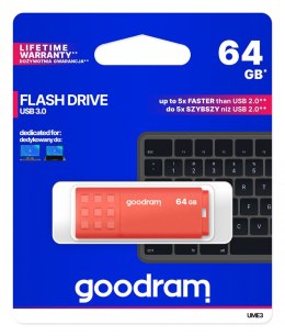 Pendrive GOODRAM UME3 64GB USB 3.0 pomarańczowy szybki