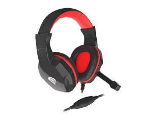 Słuchawki dla graczy Genesis Argon 110 z mikrofonem czarno-czerwone