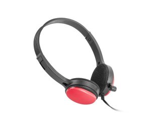 Słuchawki nauszne UGo USL-1222 czerwone z mikrofonem stereo