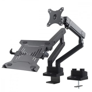 Uchwyt biurkowy podwójny Maclean MC-813 do monitora i laptopa ergonomiczny