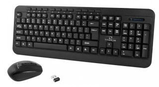 Zestaw bezprzewodowy klawiatura mysz Akron USB 2,4 GHz do biura