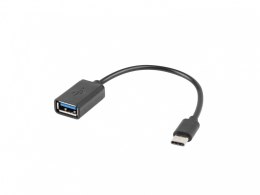 Adapter USB-C USB-A 2.0 15cm OTG czarny do smartfona i komputerów