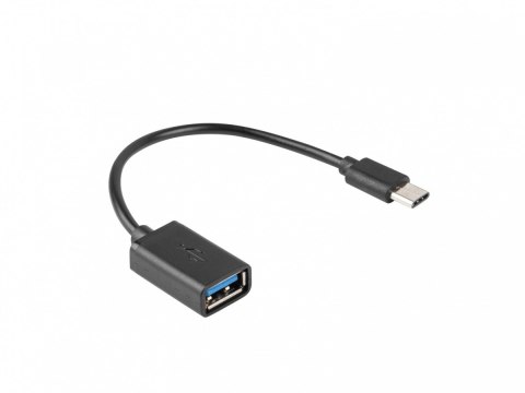 Adapter USB-C USB-A 2.0 15cm OTG czarny do smartfona i komputerów