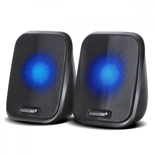 Głośniki komputerowe Audiocore AC835 6W USB czarne nowoczesne