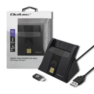 Czytnik kart chipowych Qoltec USB 2.0 praktyczny do tachografów