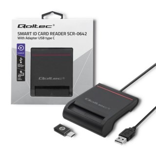 Czytnik kart chipowych Qoltec USB 2.0 Plug&Play wygodny i kompaktowy