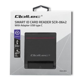 Czytnik kart chipowych Qoltec USB 2.0 Plug&Play wygodny i kompaktowy