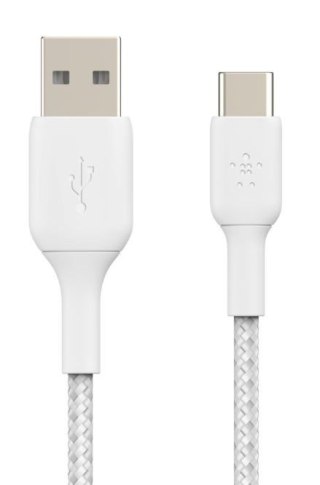 Kabel Belkin Braided USB-C USB-A 15cm biały wytrzymały