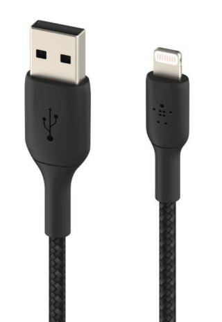 Kabel Belkin Braided USB Lightning 15cm czarny wytrzymały