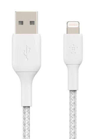 Kabel Belkin Braided USB Lightning 1m biały trwały do iPhone i iPad