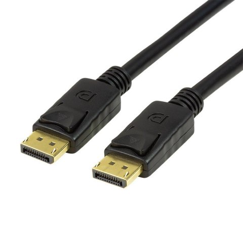Kabel DisplayPort 1.4 8K 1m czarny wysokiej jakości z pozłacanymi wtyczkami