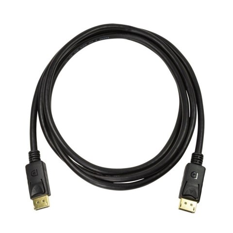 Kabel DisplayPort 1.4 8K 1m czarny wysokiej jakości z pozłacanymi wtyczkami