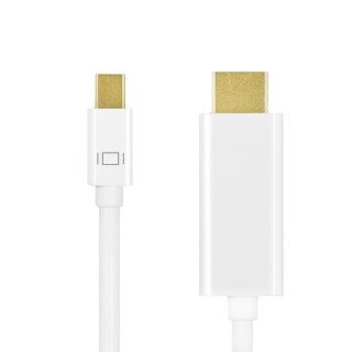Kabel mini DisplayPort do HDMI 4K 2m LogiLink biały wideo