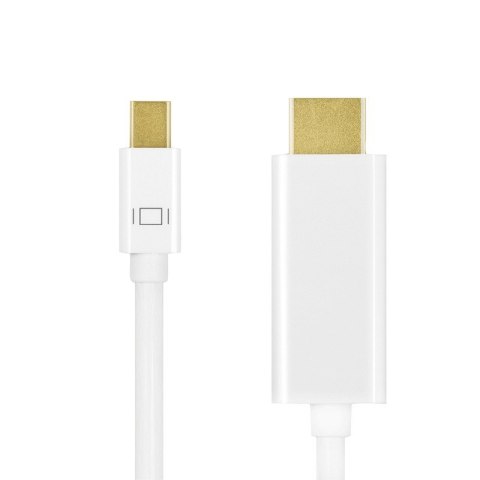 Kabel mini DisplayPort do HDMI 4K 2m LogiLink biały wideo